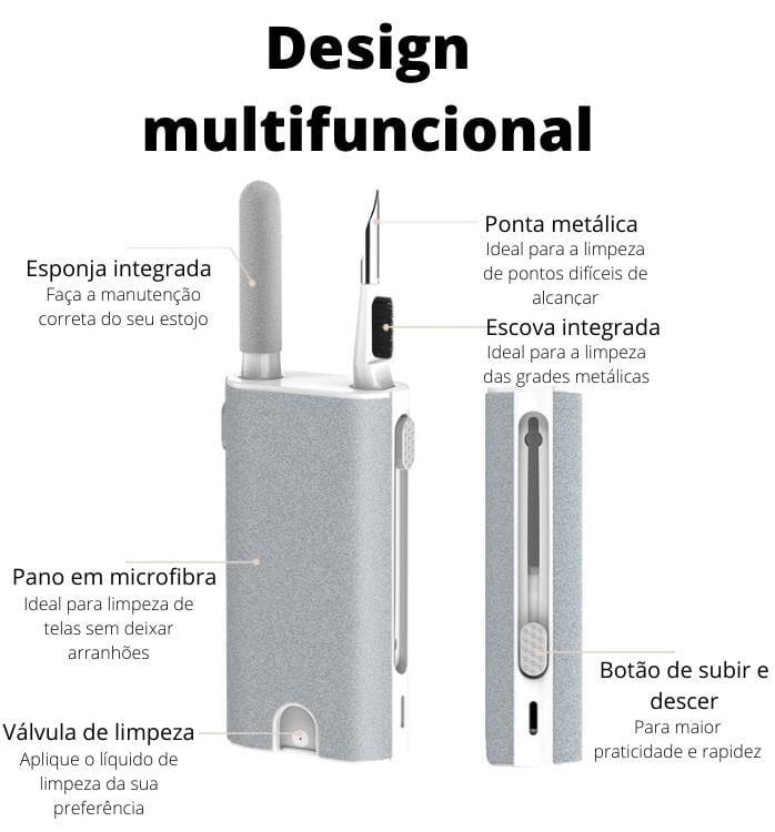 OneClean 5x1 - Limpador de Celulares e Fones + Frete Grátis